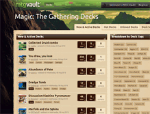 Tablet Screenshot of mtgvault.com